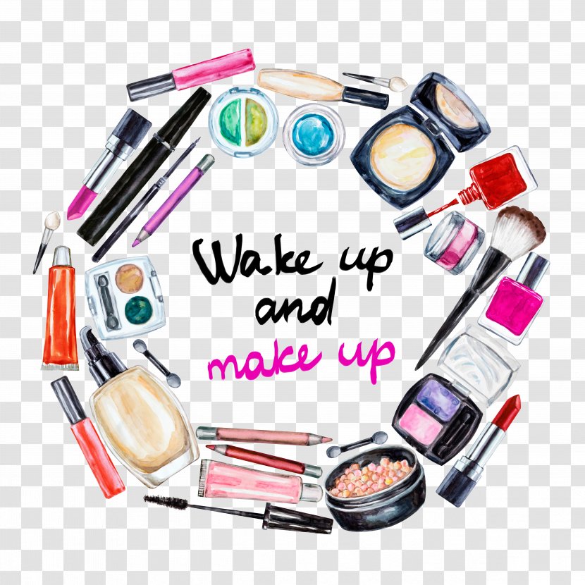Cosmetics Beauty Watercolor Painting Eye Shadow - Eyewear - Creative Makeup Tools Transparent PNG