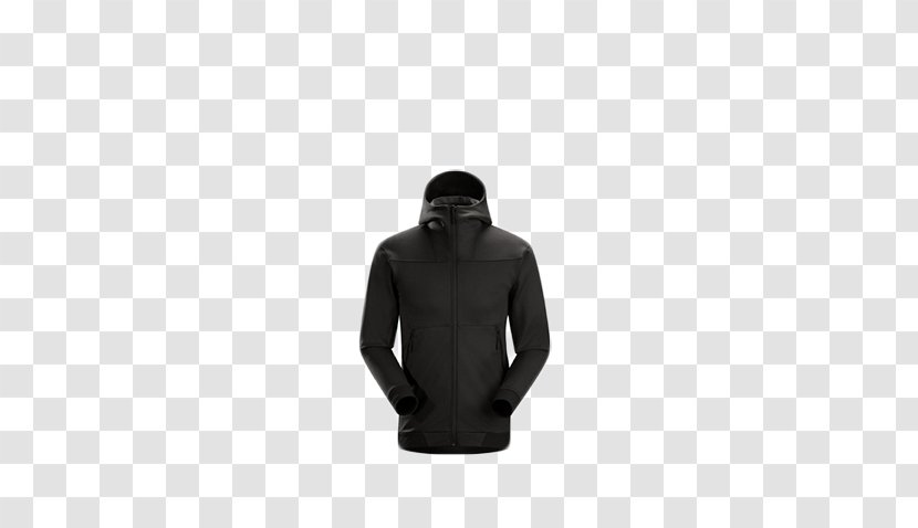 Black And White Sleeve Hoodie Shoulder - Men's Fleece Hooded Jacket Transparent PNG