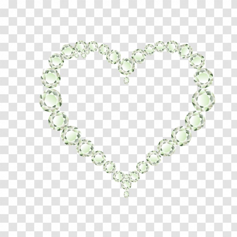 Picture Frames Heart Clip Art - Computer Software - Light Green Diamond Heart-shaped Hollow Transparent PNG