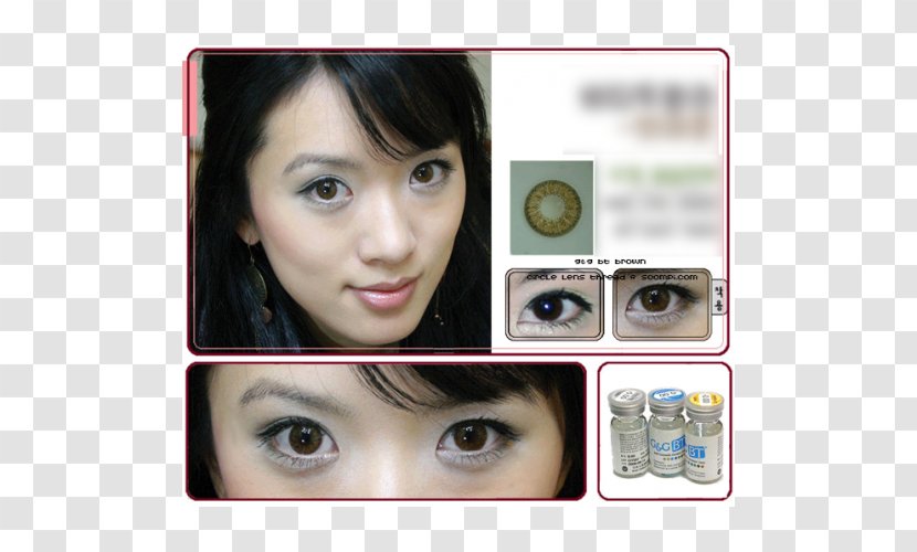 Circle Contact Lens Lenses Eyelash Extensions Iris Eye Liner - Shadow - Korean Barbie Transparent PNG