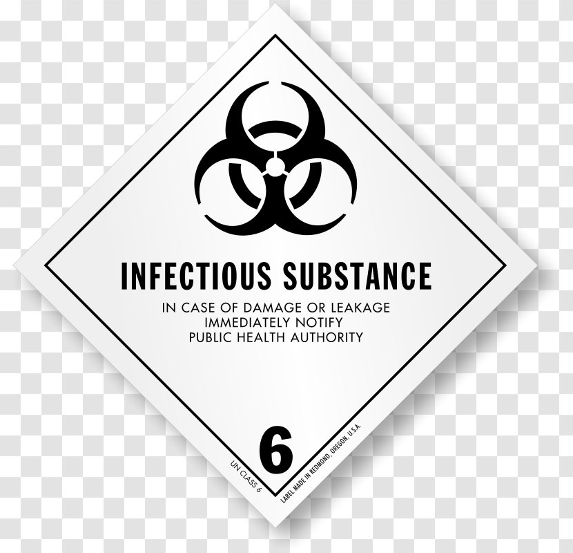 Dangerous Goods Chemical Substance HAZMAT Class 6 Toxic And Infectious Substances Biological Hazard Infection - Text - Hazmat Transparent PNG