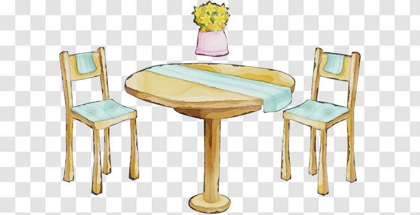 Watercolor Drawing - Fauteuil - End Table Dining Room Transparent PNG