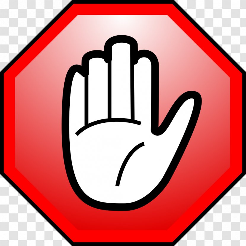 Clip Art Stop Sign Vector Graphics - Hand Transparent PNG