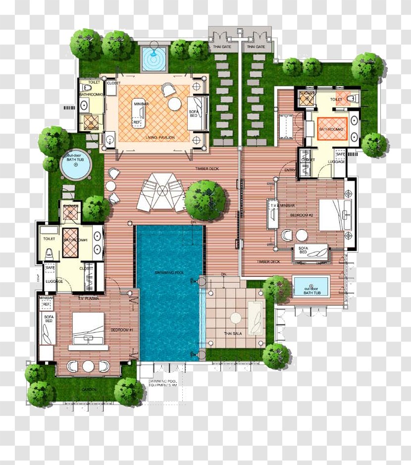 Floor Plan Presidential Suite Cabo San Lucas Villa - Garden - Hotel Transparent PNG