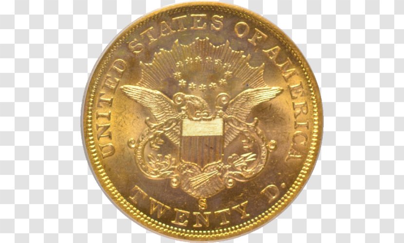 Gold Coin Double Eagle - Numismatics - Walking Liberty Half Dollar Transparent PNG