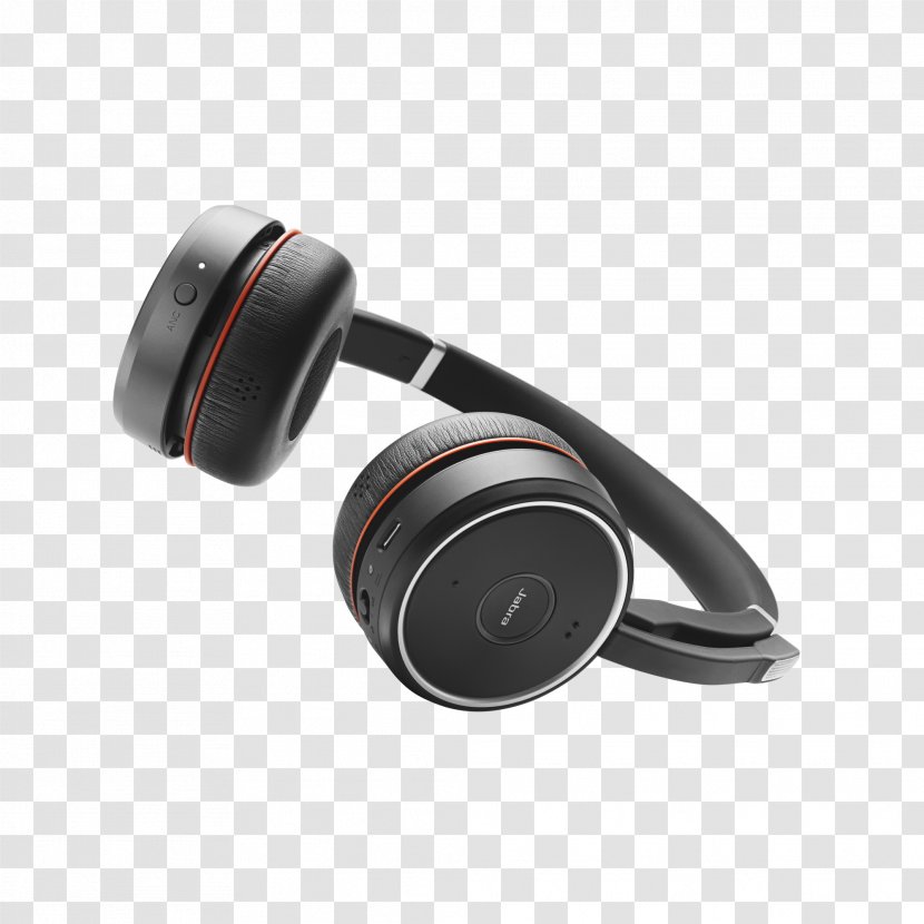 Jabra Evolve 75 UC Stereo Headphones Active Noise Control 65 Transparent PNG