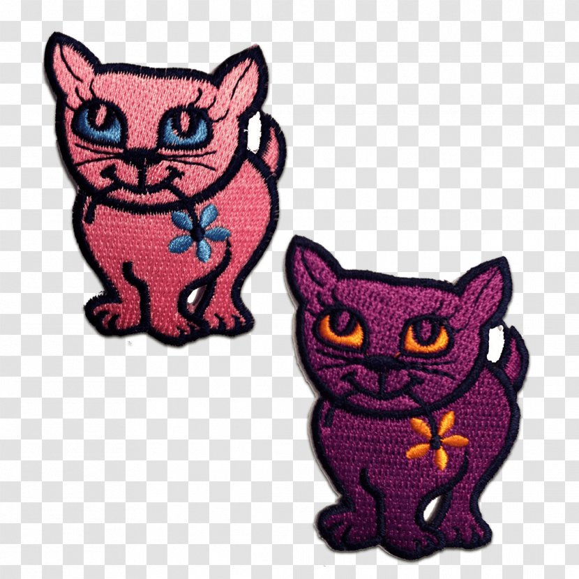 Embroidered Patch Whiskers Siamese Cat Iron-on Animal - Katze Comic Transparent PNG