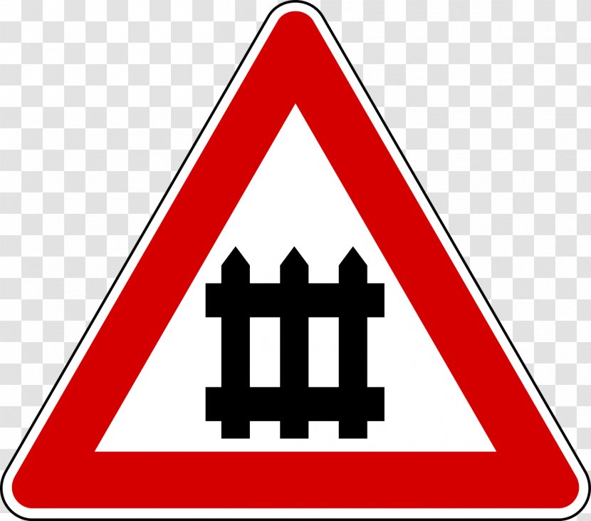 Level Crossing Traffic Sign Warning Vector Graphics Royalty Free Boom Barrier Road Transparent Png