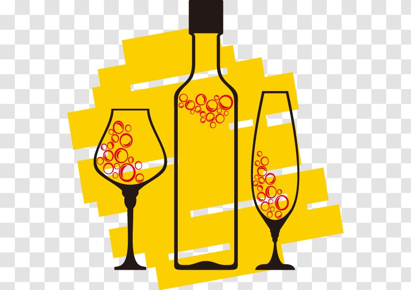 Wine Beer Bottle Alcoholic Beverage Clip Art - Cartoon Painted Bottles Transparent PNG