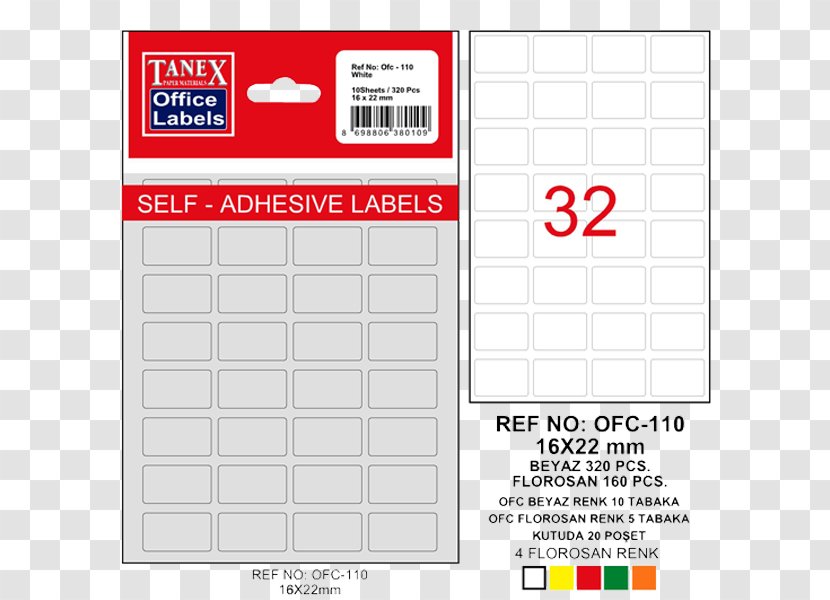 White Millimeter Label Office Pattern Transparent PNG