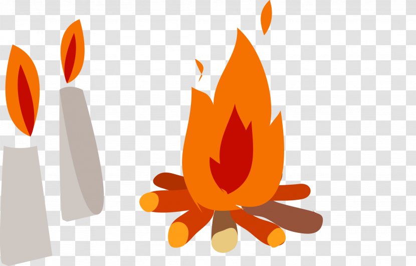 Light Flame Combustion Fire - And - Wood Burning Candle Transparent PNG