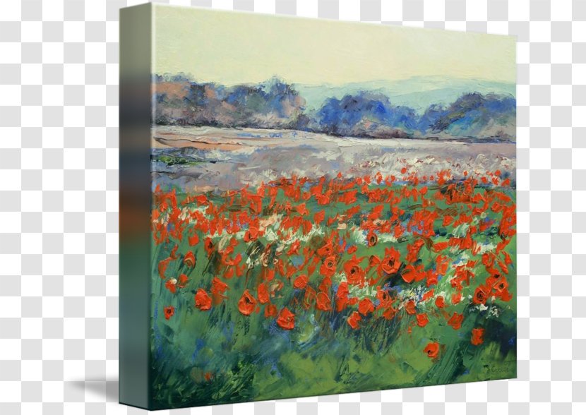 Poppy In Flanders Fields First World War Painting Menin Gate - Artwork Transparent PNG