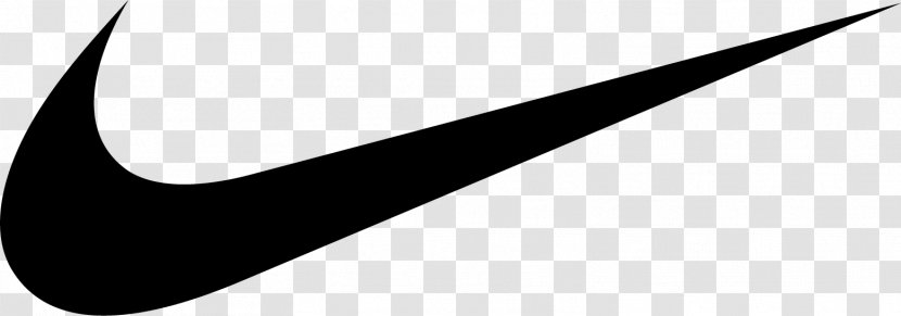 Swoosh Nike Logo - Black And White Transparent PNG