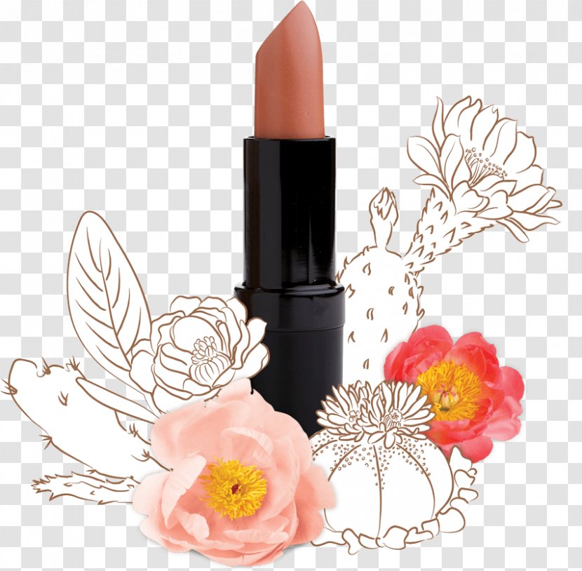 Lipstick Cosmetics Pink Color - Flower - Sand Storm Transparent PNG