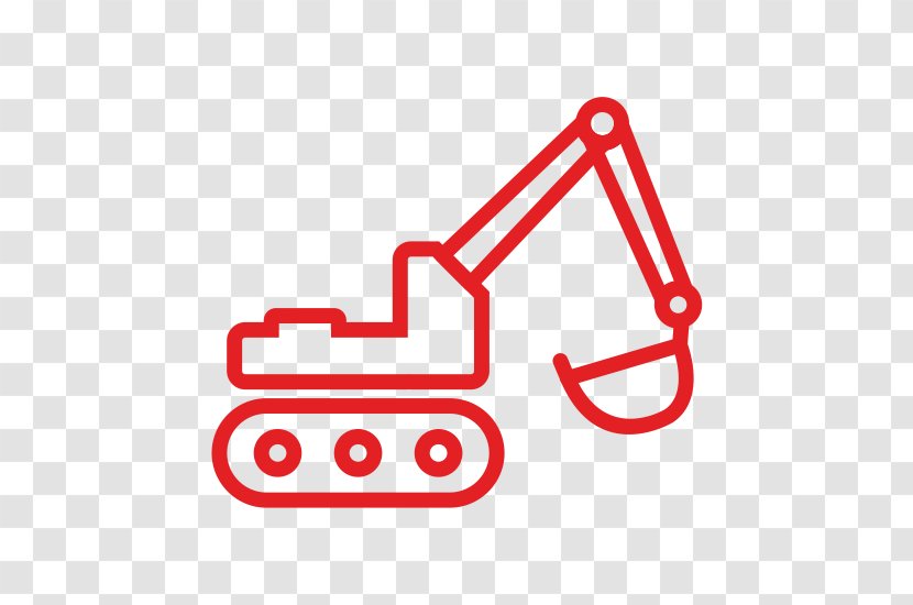 Excavator Line - Sign - Symbol Transparent PNG