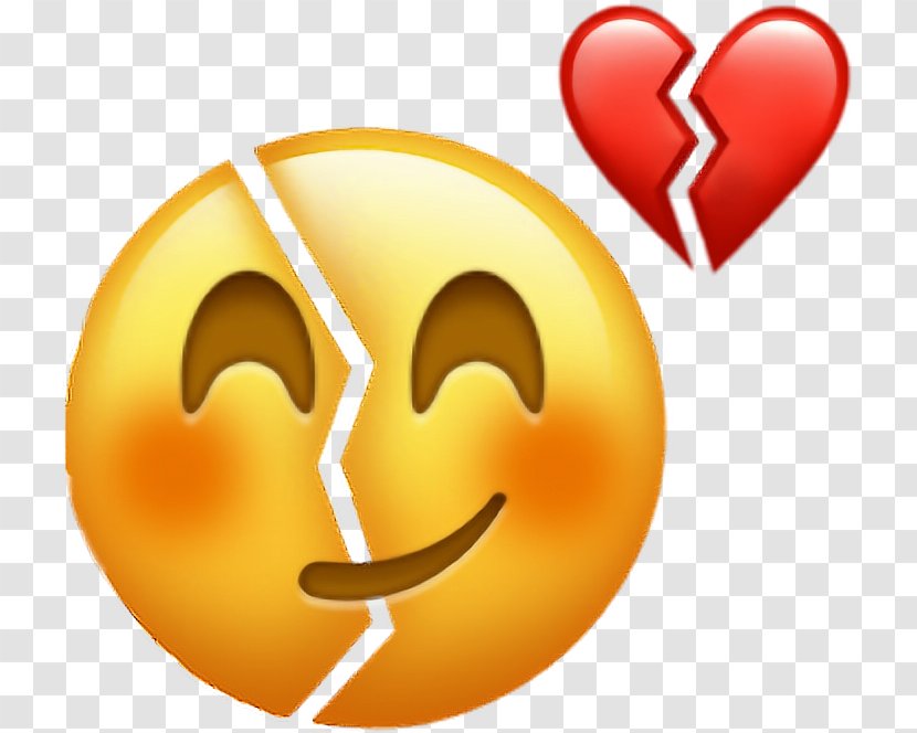 Smiley Emoji Sadness Broken Heart - Yellow Transparent PNG