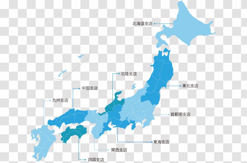 Prefectures Of Japan Blank Map - Stock Photography - Graduate Figure Transparent PNG