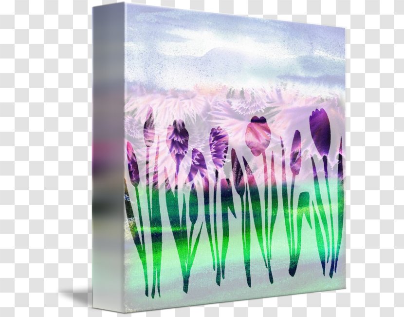 Watercolor Painting Silhouette Abstract Art - Grass - Purple Transparent PNG