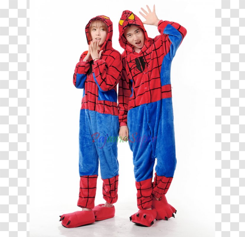 Spider-Man Onesie Hoodie Kigurumi Pajamas - Blue - Spider-man Transparent PNG