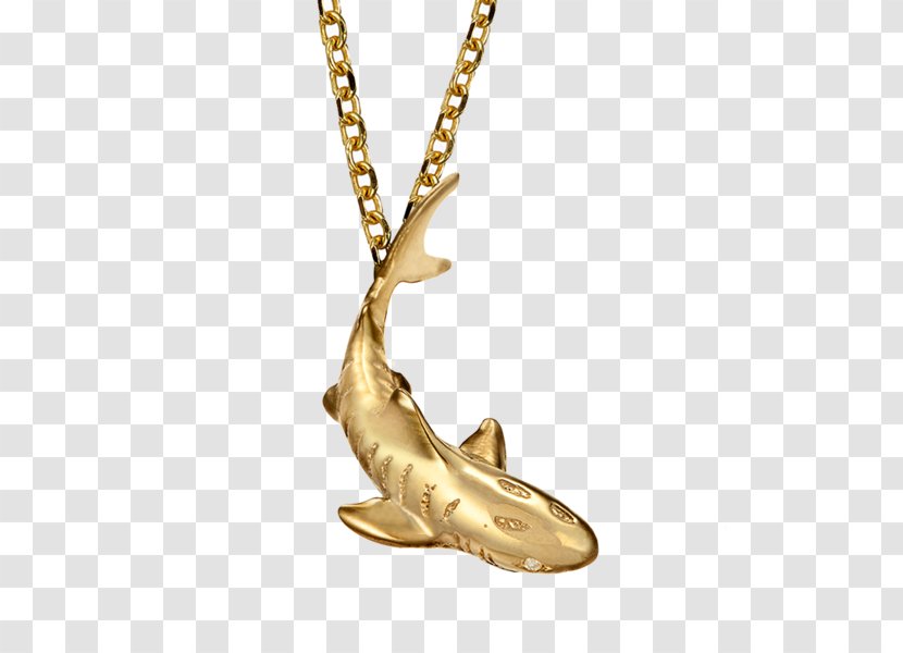 Pendant Shark Earring Necklace Jewellery - Gold Transparent PNG