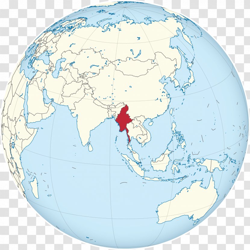 Globe World Map Burma - Atlas Transparent PNG