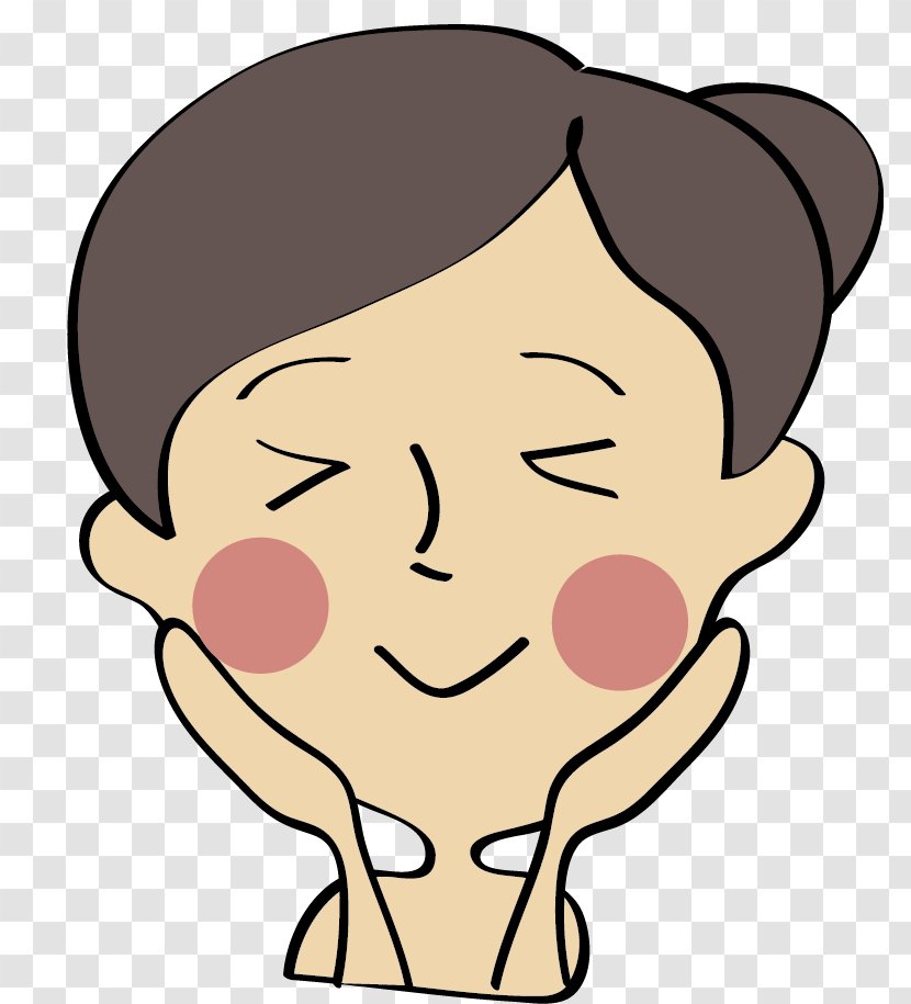 Cheek Facial Expression Line Art - Happiness - Delicious Transparent PNG