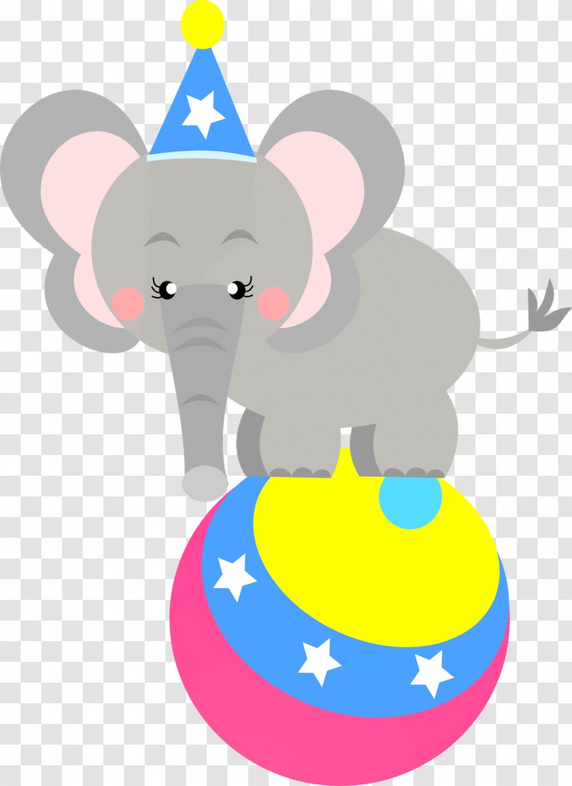 Circus Clown Elephant Party Clip Art - Artwork Transparent PNG