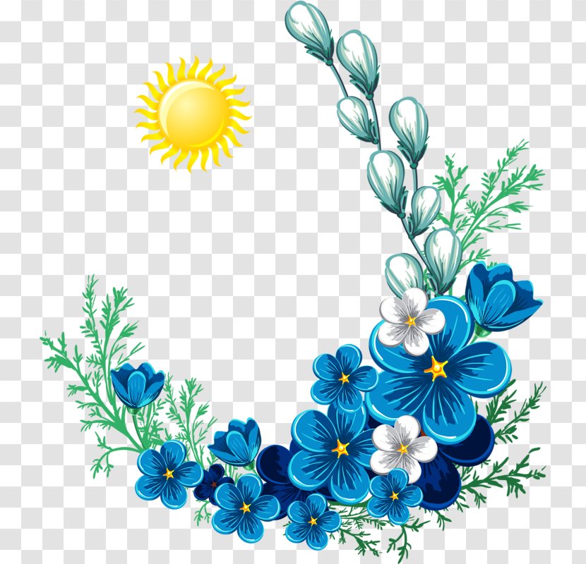 Easter Postcard Clip Art - Plant - Flowers Under The Sun Transparent PNG