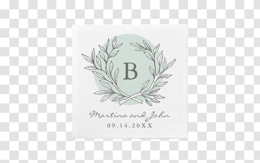 Wreath Bride Sticker Necklace Monogram - Brand - Napkin Transparent PNG