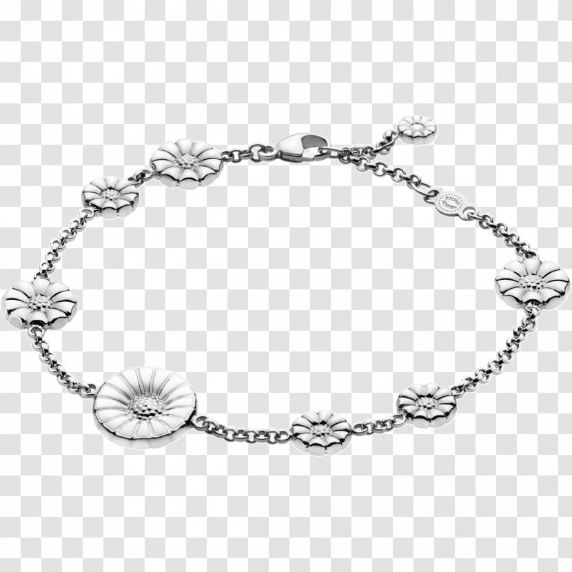 Earring Jewellery DAISY Bracelet - Platinum - Rhodinated Sterling Silver With EnamelJewellery Transparent PNG