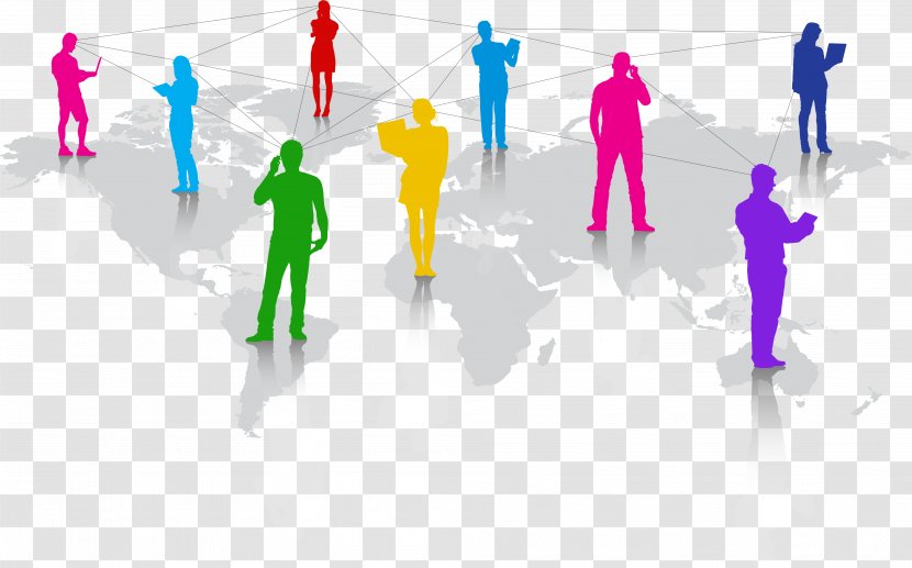 Virtual Team Business Leadership Marketing - Silhouette - Comunication Transparent PNG