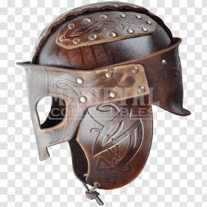 Leather Helmet Viking Firefighter's - Components Of Medieval Armour Transparent PNG