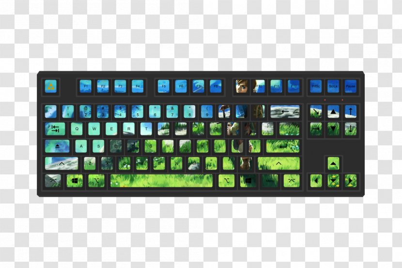Computer Keyboard Space Bar Mouse Layout Gaming Keypad - Cherry Transparent PNG