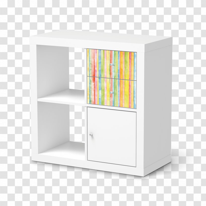 Expedit Furniture Adhesive IKEA Drawer - Kitchen - Watercolor Stripes Transparent PNG