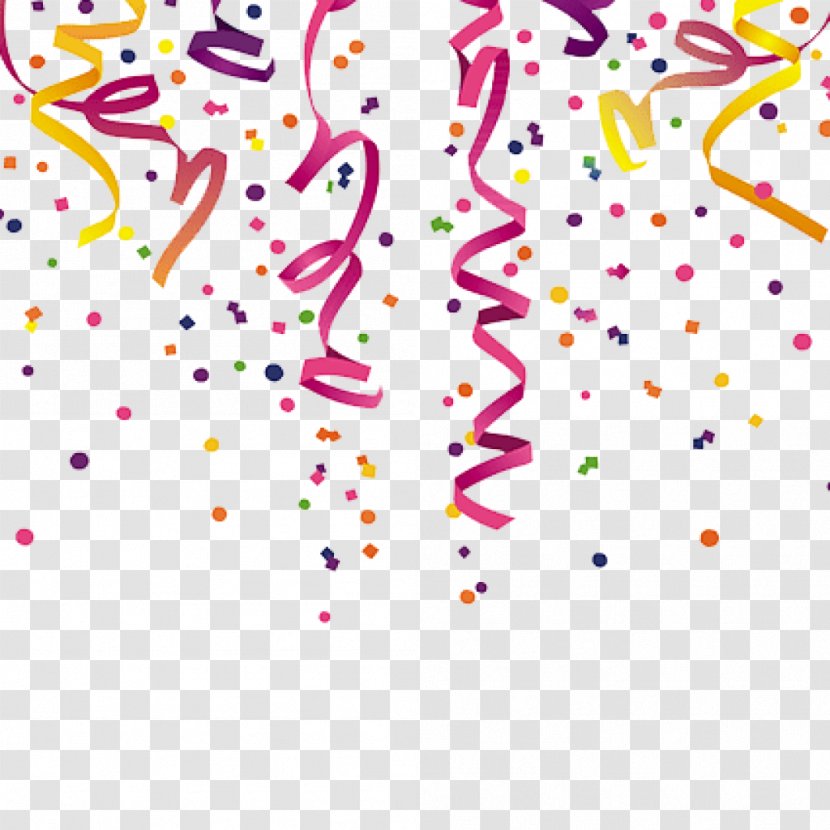 Birthday Party Clip Art Image - Serpentine Streamer Transparent PNG