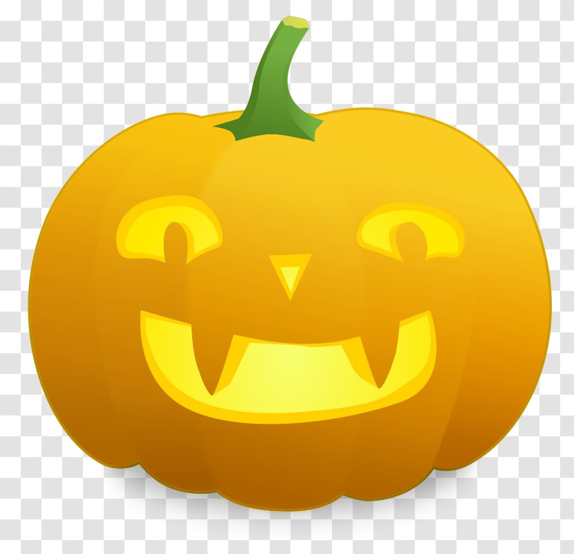 Jack-o'-lantern Halloween Clip Art - Yellow Transparent PNG