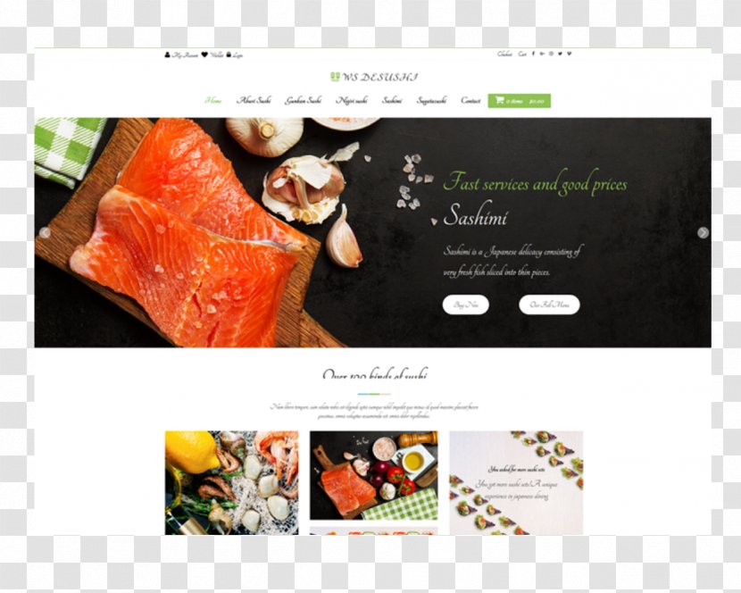 Responsive Web Design Asian Cuisine Sushi WooCommerce - Restaurant - Handmade Lesson Transparent PNG