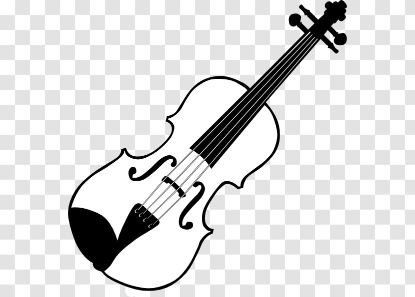 Violin Black And White Fiddle Clip Art - Flower - Viola Cliparts Transparent PNG