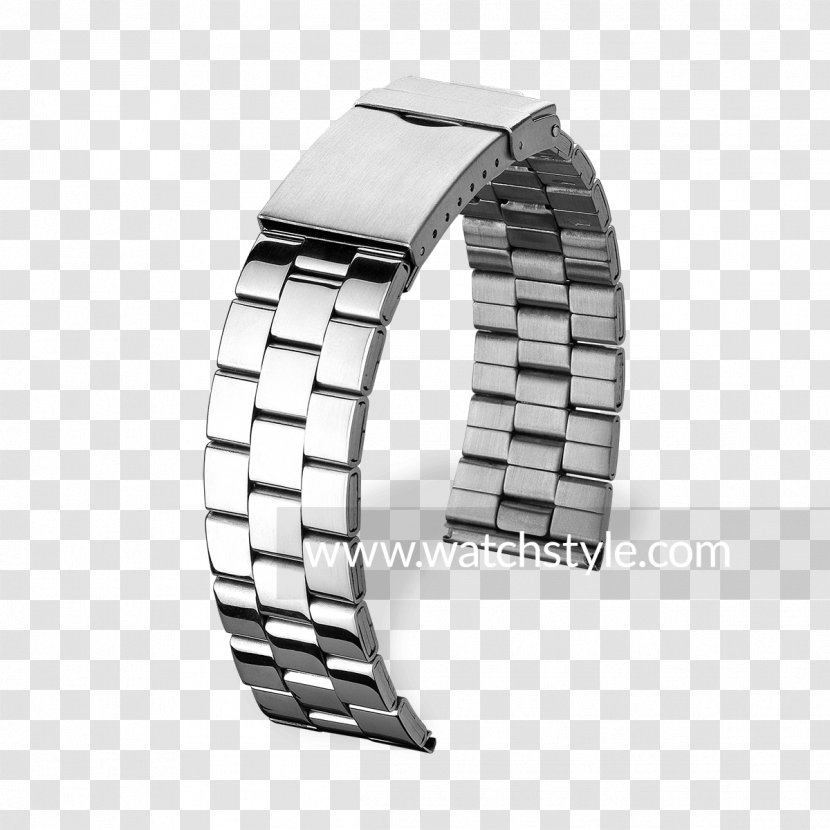 Silver Watch Strap Product Design - Metal - Shiny Transparent PNG