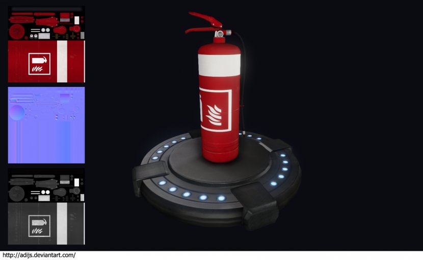 Low Poly Normal Mapping Art Fire Extinguishers 3D Computer Graphics - Technology - Extinguisher Transparent PNG