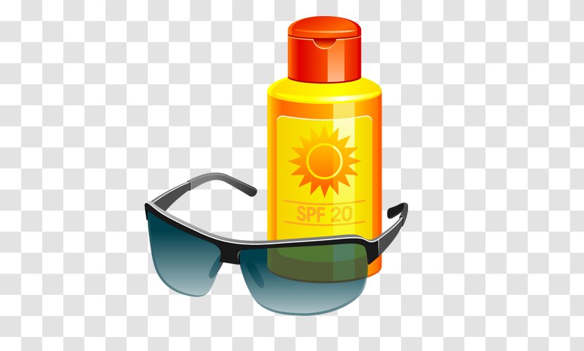 Sunscreen Lotion Lip Balm Clip Art - Sunglasses Transparent PNG