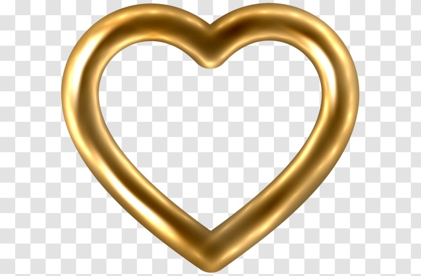 Heart Gold Clip Art - Color Transparent PNG