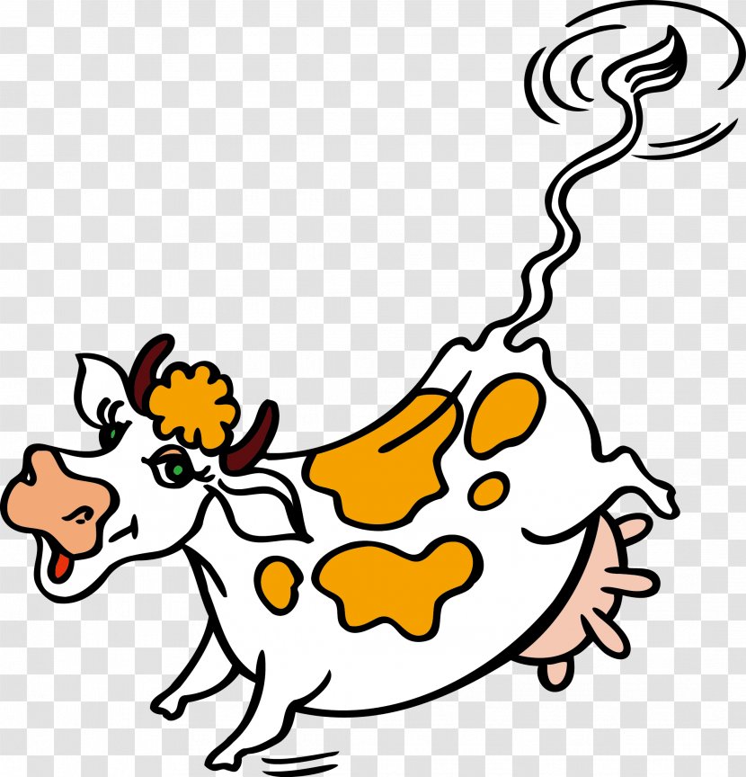 Cattle Cartoon Coloring Book Clip Art - Carnivoran - Cow Vector Transparent PNG