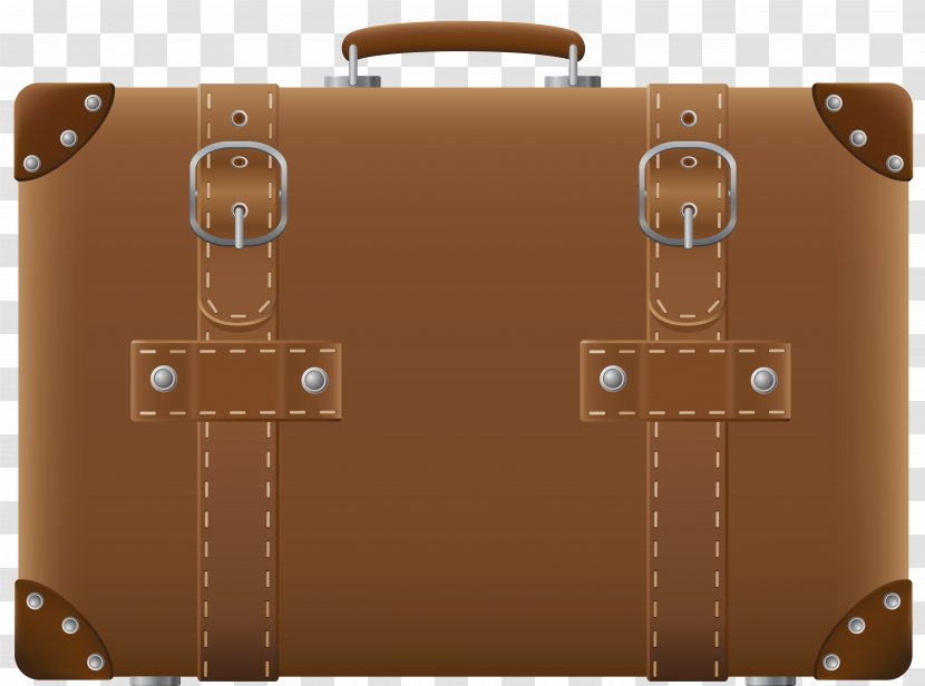 Suitcase Baggage Clip Art - Stock Photography - Brown Clipart Picture Transparent PNG