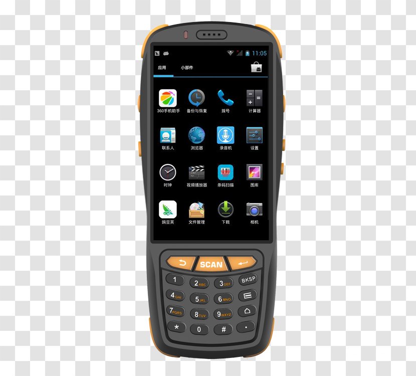 PDA Barcode Scanners Handheld Devices Android Computer Software - Mobile Phone Transparent PNG