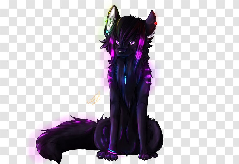 Cat Gray Wolf Glow Stick Digital Art - Silhouette Transparent PNG