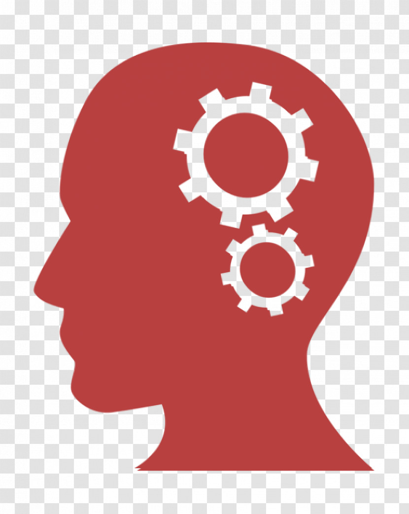 Head Icon Human Head Silhouette With Cogwheels Icon Business Icon Transparent PNG