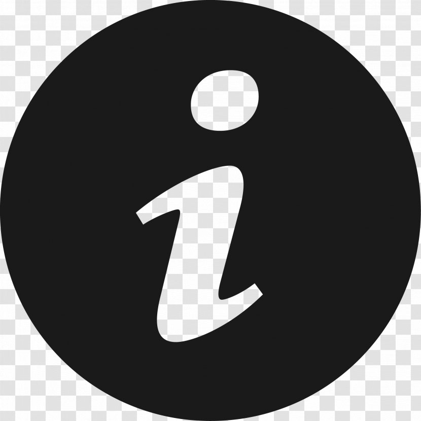 Info Icon - Black And White - Logo Transparent PNG