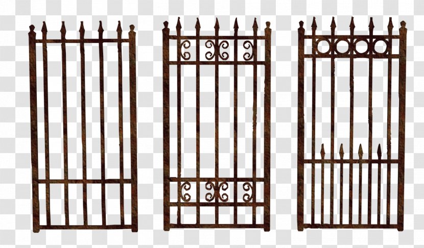 Window Wrought Iron Metal Steel - Gate - Three Synthetic Fence Transparent PNG