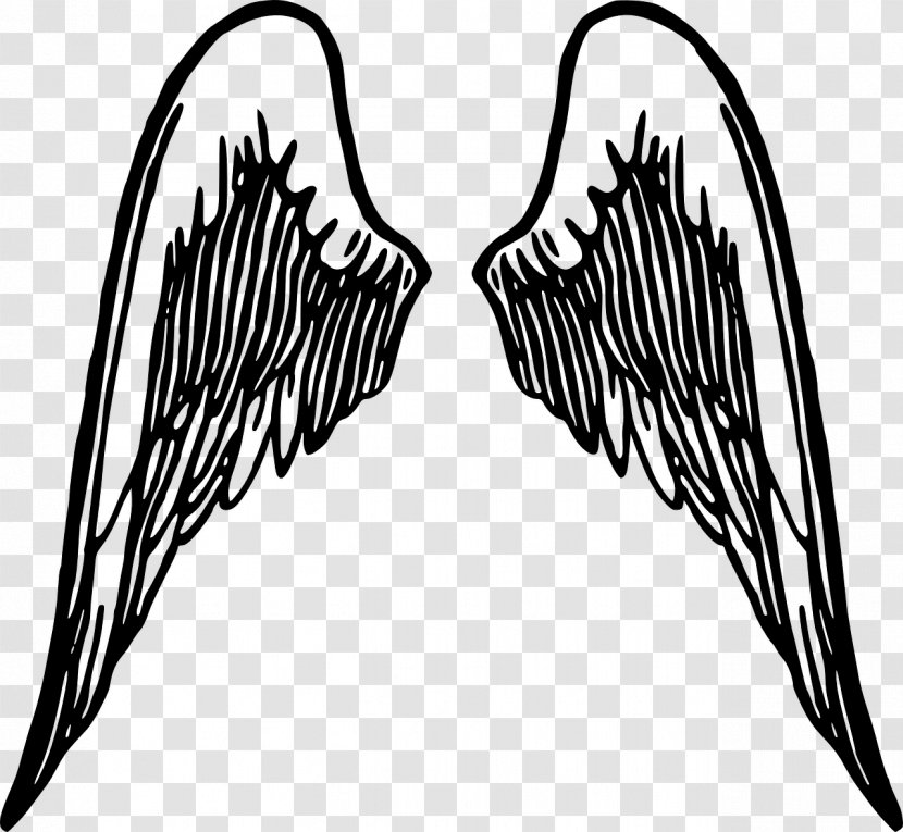 Clip Art Transparency Openclipart Free Content - Blackandwhite - Angel Wings Download Transparent PNG